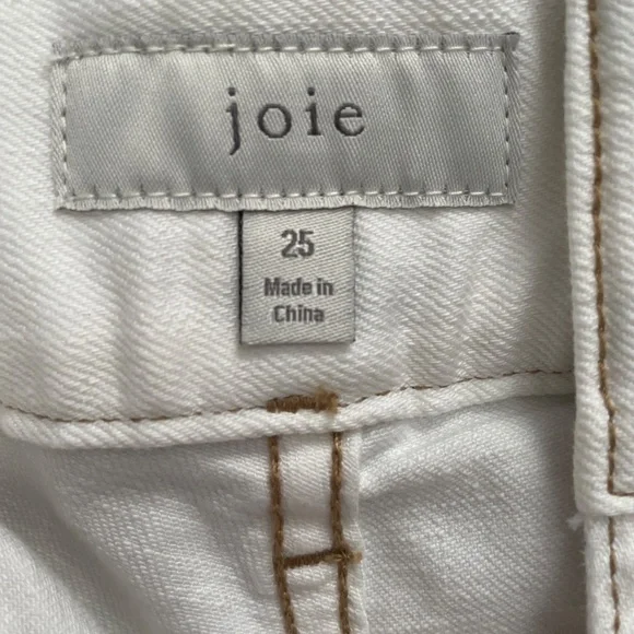 Joie belt tie denim pants in ivory - Picture 2 of 4